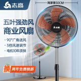 志高（CHIGO）电风扇落地扇家用台式夏天小宿舍遥控立式摇头工业大风力电扇 20英寸经济型工业扇