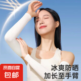 百宝库好物集合口罩面罩潮玩防晒防护精选钥匙扣遮阳防紫外配耳勺 冰袖白色-直筒款【1双】