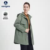 纳维凯尔意大利小帆船女士中装风衣干练工装外套2331543506 常春藤绿 L 