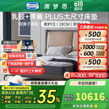 席梦思（Simmons）天然乳胶床垫银离子净眠阻螨抑菌软硬适中双人床垫1.8x2米 柔护CE 2000*2000