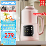 大宇（DAEWOO） 破壁机低音家用升级物理降音罩小型迷你多功能豆浆破壁机全自动免煮五谷杂粮小米粥小米糊豆浆机 炫彩曲屏（粉色）sm09