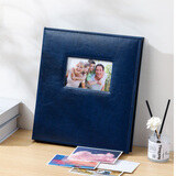 Nakabayashi仲林日本皮质相册影集大容量6寸相册本插页式家庭复古情侣收纳相薄 蓝色 NBPU-KG400-BU