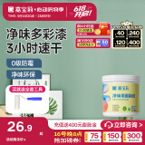 嘉宝莉（CARPOLY）乳胶漆翻新漆改色彩色背景墙家用室内水性净味环保墙面白漆滚筒漆 1kg【绿柱石】净味翻新 （送工具）约刷4-5平米/KG