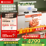 优盟（UM）集成蒸烤一体家用集成灶一体式28m立方变频大吸力1000Pa白色油烟机环保灶国家补贴JJZT-Q5B