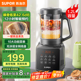 苏泊尔（SUPOR）【国家补贴】降噪破壁机 家用1.2L小型多功能可预约轻音免滤豆浆机3-4人破冰碎冰榨汁机 SPJ002S
