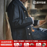 马登工装 新复古回潮水洗丹宁夹克阿美咔叽养牛猎装牛仔翻领外套男春 牛仔蓝 S