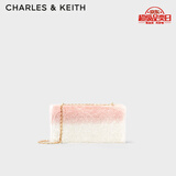 CHARLES&KEITH质感菱格链条小方钱包女包包女包生日礼物七夕礼物CK6-10680924 Light Pink浅粉色（新） XS