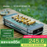 法诗缇（Fastee）电烤炉烤肉锅电烤盘 家用电烧烤炉烤串机 2200W大功率无浓烟户外电烤架烤串烤肉 电烤炉（单烤网） 1层