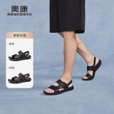 奥康（Aokang）凉鞋沙滩鞋男鞋舒适休闲露趾透气两穿简约 棕色40码父亲节礼物