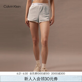 Calvin Klein内衣【摩登引力带】女士本命年ck家居外穿睡裤辣妹运动短裤QS5982 020-椰青灰 S