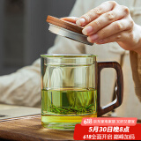 忆壶茶（YIHUTEA） 泡茶杯茶水分离玻璃杯办公室茶道喝茶杯子男士个人专用高档水杯 【轻奢透明】加厚泡茶杯400ml