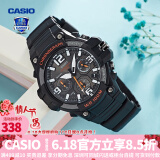 卡西欧（CASIO） 男表女表卡西欧手表男女情侣表学生时尚运动表太阳能双显电子表 MCW-100H-1AVDF暗夜黑橘