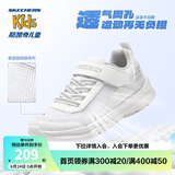 Skechers斯凯奇童鞋儿童运动鞋新款夏季易弯折男女童透气网鞋405238L 男童/白色/WHT 30