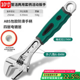 绿林（GREENER）活动扳手万能活口开口家用多功能快速工业级10寸两用活扳手250mm