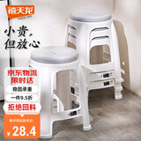 禧天龙塑料凳子家用加厚防滑耐磨款餐椅休闲板凳方凳大号换鞋凳子D-2045