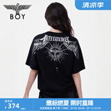 BOY LONDON【暗黑罗盘】夏情侣款短袖权杖印花炸街潮牌T恤N01906 黑印银N01906 经典升级款 M