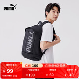 彪马（PUMA）户外通勤旅行大容量双肩背包男女学生书包电脑包074417 黑色-01 OSFA