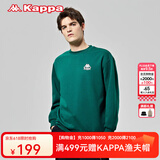 卡帕（Kappa）套头衫情侣男女宽松运动卫衣休闲圆领外套休闲上衣长袖K0CZ2WT93V 绿萝绿-3602 L