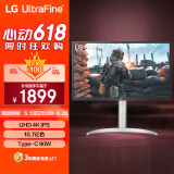 LG 27英寸 4K办公显示器 IPS Type-C 90W反向充电 HDR 适用PS5 旋转升降 sRGB 98% 27UP550N