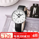 Dickies学生手表女初高中生专用中考试表刻度清晰防水石英表男白色CL-535