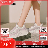 斯凯奇（Skechers）糕糕鞋女鞋夏季厚底增高休闲鞋蕾丝透气户外运动鞋松糕鞋117520