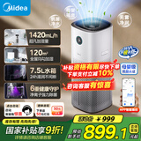 美的（Midea）无雾空气加湿器净化家用母婴专用卧室静音除菌小型工业雾化器空调风扇伴侣女生礼物国家补贴U12
