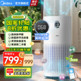 美的【母婴认证医护级】空气净化器 分解除甲醛除烟味除猫毛宠物99.99%除菌除病毒除霾花粉空气消毒机 【旗舰全效净化】KJ600G-RX600