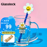 Glasslock&wigglewiggle联名玻璃杯女生水杯高颜值创意卡通杯赠搅拌棒410ml