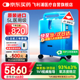 飞利浦（PHILIPS）制氧机5L升家用吸氧机进口医用老人孕妇氧气机Everflo