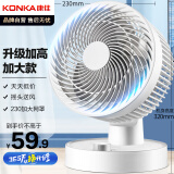 康佳（KONKA）空气循环扇家用风扇台式电风扇轻音节能涡轮对流换气扇摇头电扇交流定频小风扇空调伴侣KF-XH2012S