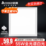 志高厨房灯集成吊顶厨卫灯具300x300x600x600扣板灯卫生间吸顶平板灯 55W 600*600mm白色