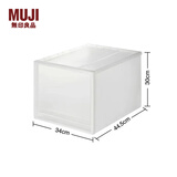 无印良品（MUJI） 聚丙烯 收纳箱 抽屉式 储物箱 整理箱 衣物收纳箱 深/ 长34*宽44.5*高30cm 4S