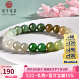 可玉可求520礼物和田玉手串 多款百搭素圈圆珠玉手链 玉石手串送女友 约8毫米 D2272q