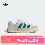 adidas「鲨鱼面包鞋」ADIMATIC经典运动滑板鞋男女阿迪达斯三叶草 白/遗迹凫蓝/矾土棕 42