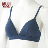 无印良品 MUJI 女式 无侧缝针织 文胸 内衣 海军蓝 M