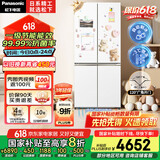 松下（Panasonic）【国家补贴20%】白月光家用冰箱十字门510超薄零嵌入双开四门电冰箱风冷无霜一级能效NR-ED51CSA-W