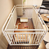 憨憨宠狗围栏宠物狗狗围栏折叠可拆卸狗栅栏泰迪柯基狗笼子家用宠物用品 白色 升级全管140*70*80cm