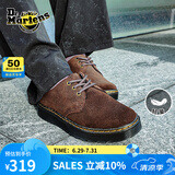 马丁（DR.MARTENS）Zavala Lo夏舒适百搭轻量翻毛皮棕色薄底皮鞋单鞋 深棕色 38