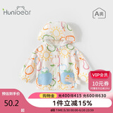 欢喜小熊6个月-3岁婴儿外套女宝宝夏季薄款纯棉连帽遮阳上衣男童衣服