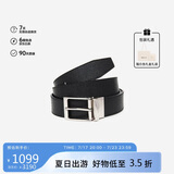 巴利（BALLY）BALLY巴利男士腰带商务方扣双面腰带6307811黑色120cm
