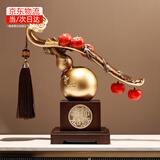 良茗柿柿如意摆件工艺品高档客厅酒柜办公室装饰品乔迁之喜搬家礼物 【京仓速发】事事如意（金色礼盒装）