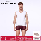 爱慕集团BODYWILD男士内衣透气网纱轻薄舒适装腰平角内裤红色本命年ZBN23EG4紫红170