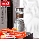 青苹果耐热玻璃水壶 新中式竖纹耐高温泡茶壶 防烫待客围炉煮茶壶 单壶