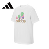 阿迪达斯夏季男女透气舒适户外棉质冰激凌运动休闲短袖KE6195 L 白
