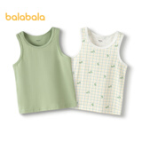 巴拉巴拉宝宝背心秋季女童吊带男童打底睡衣儿童小内衣两件装209325169202