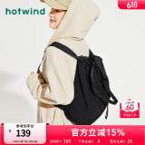 热风（Hotwind）背包秋季单肩包女士多功能尼龙双肩包户外大容量包包 01黑色（B58W4302） F