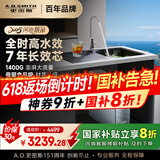 史密斯（A.O.SMITH）佳尼特蓝鲸净水器家用厨下式直饮净水机净饮机7年RO膜3.6升/分钟 1400G CR3600AE1国家补贴