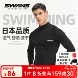 SWANS泳衣男专业训练防尴尬泳衣泳裤游泳泡温泉装备防晒速干全套男游泳 SKB034长袖泳衣 L码