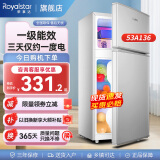 荣事达（Royalstar）迷你小冰箱 租房用小型双门电冰箱家用宿舍冷藏冷冻两用节能 53A136【一级能效】【三天约一度电】银