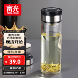 富光尚宇系列单层闷茶玻璃杯 男女士水杯 高硼硅玻璃杯子泡茶杯600ml